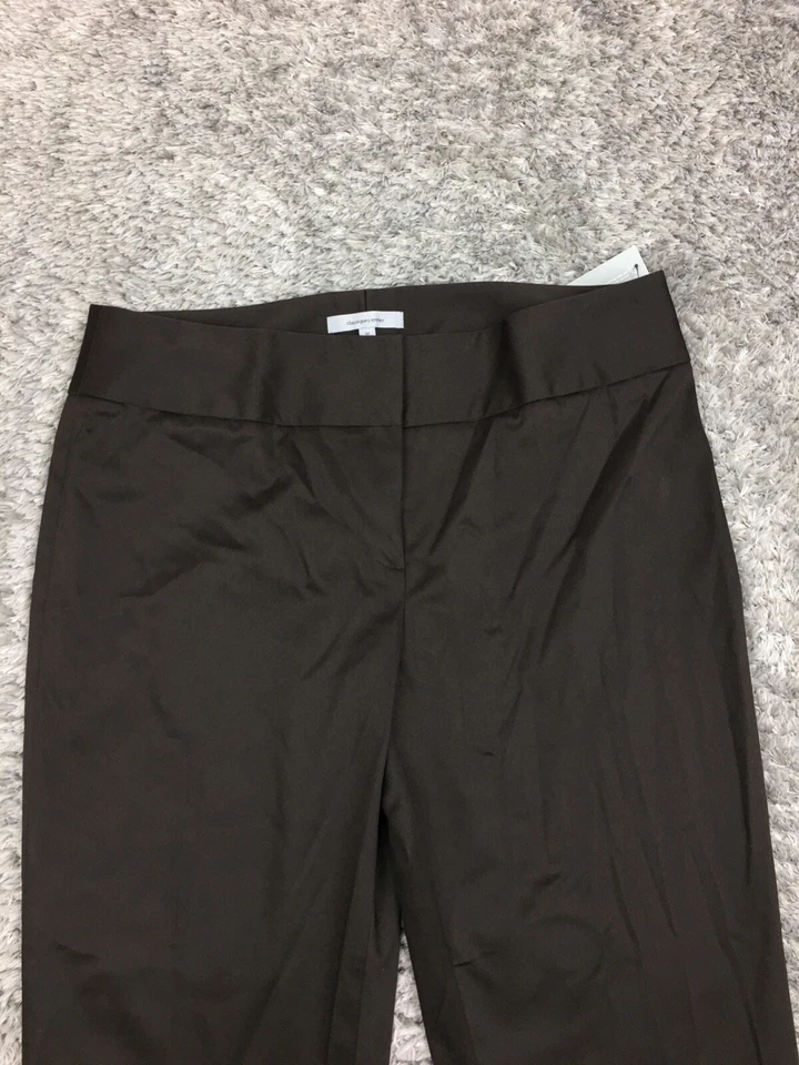 Pantalones de vestir recortados Classiques Entier para mujer talla 12 marrón entrepierna 25" Foto 2 de 4