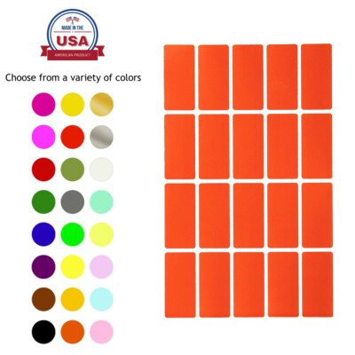 Rectangular Color Coding Labels 40 mm x 19 mm Small Quality Stickers | eBay