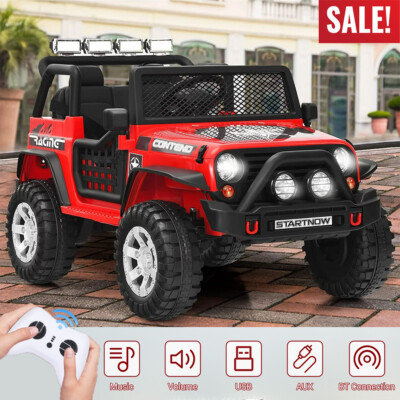 #ad 12V Kids Ride On Car 2 Seater Electric Vehicle Toy Truck Jeep w Remote Control $220.99