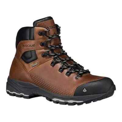 Vasque St Elias Men 9.5 Hiking Shoes Boots Waterproof Goretex Cognac New w/ Box