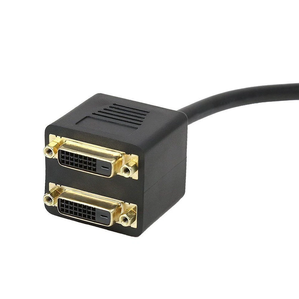 New DVI-D Male to 2 DVI-D Female Y Splitter Cable Cord Monitor PC Video Adapter - Image 4 of 4