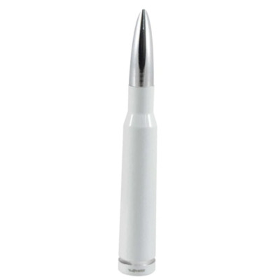 VMS Racing Chrome and White Bullet Antenna For Ford Bronco All Years and Models