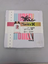 Hurley Long Sleeve Dri-Fit UPF 50 Shirt White Girls Size 4 Swim Top AM1
