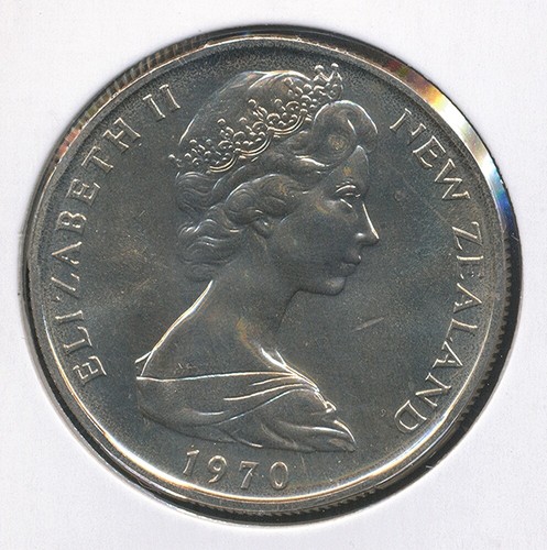 Cincuenta centavos 50c de Nueva Zelanda 1970 (HMS Endeavour) - Prueba como - Imagen 3 de 3