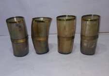 Viking Drinking Horn Mug Cup Medieval 6" Assorted Set of 4 Mug Halloween Gift