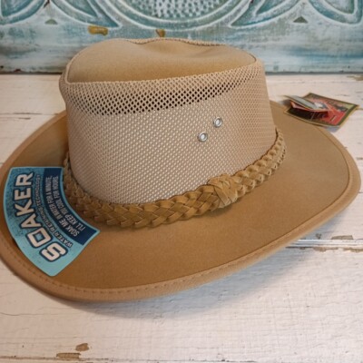 DPC Dorfman Pacific Men's Soaker Hat with Mesh Sides Cowboy S/M Outdoor  NWT