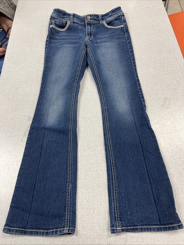 Faded Glory Mädchen Jeans Baumwollmischung detaillierte Gesäßtaschen Größe 14