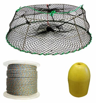 KUFA Sports Tower Style Prawn trap with 400' rope, float & Bait Jar(CT76+PAQ3)