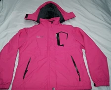 moerdeng ski jacket women's medium pink removeable hood waterproof breathable