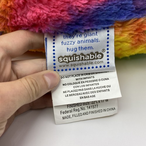 PRISMA DE NARVAL APLASTABLE TIE DYE 15” PELUCHE PELUCHE MAR RETIRADO EXCELENTE - Imagen 6 de 8