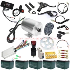 60V 2500W Electric Brushless Motor+Battery+Wiring Kit for Pocket Bike Go Kart US