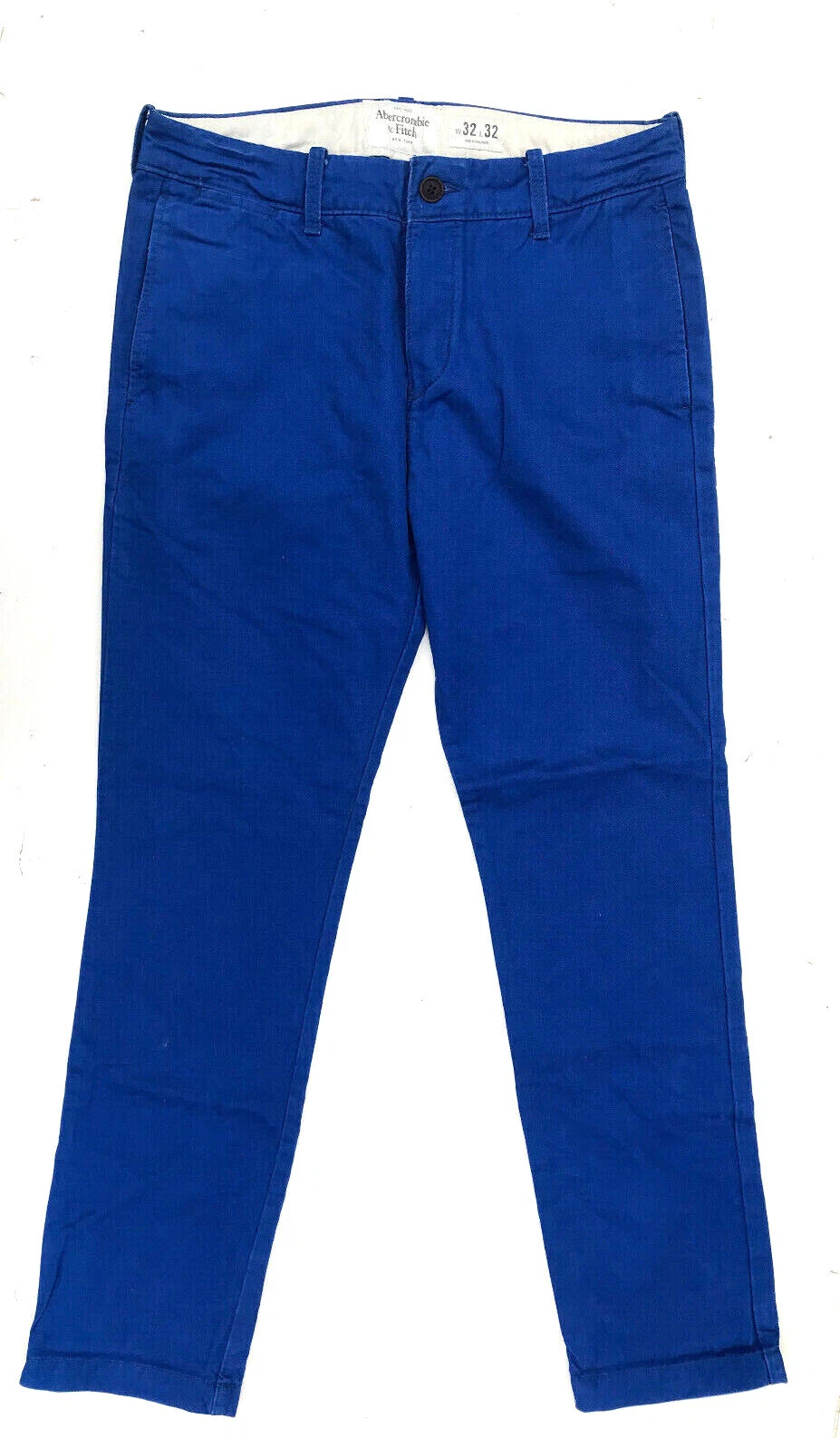 Abercrombie & Fitch Thick Blue Twill Pantalon Pants Size W32 L32