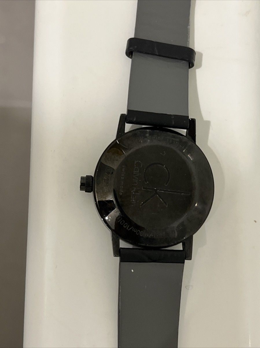 Calvin Klein Men's K9H2X1C1 Established Black Dial 43mm Leather