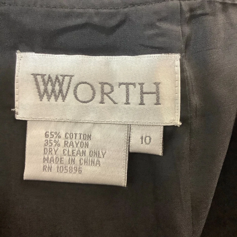 Falda con textura de piel negra Worth Designer talla 10 Foto 4 de 4