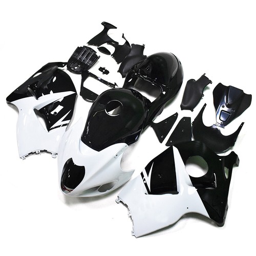 ABS Plastic Bodywork For Suzuki GSXR1300 Hayabusa 1997-2007 Black White Fairings - Picture 2 of 8