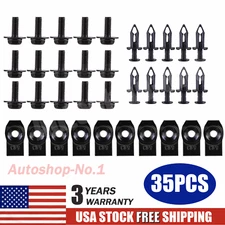 35pcs Engine Under Cover Splash Shield Guard Body Bolts U-nut Clips Fastener USA