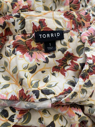 Blusa TORRID Mujer Cottagecore Talla 1X Rayón Cuello en Y Mangas 3/4 Boho Fluido Top - Imagen 3 de 12