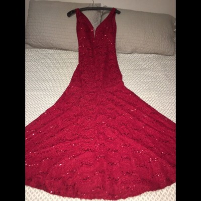 red prom dress size 0