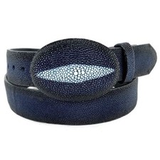 HANDMADE LOS ALTOS GENUINE AUTHENTIC NAVY BLUE STINGRAY WESTERN COWBOY BELT