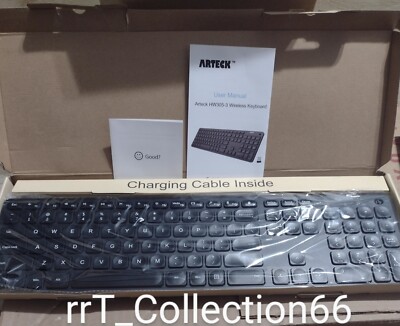 New ARTEC HW305-3 Universal 2.4G USB Wireless Keyboard Black 17 x4.5 