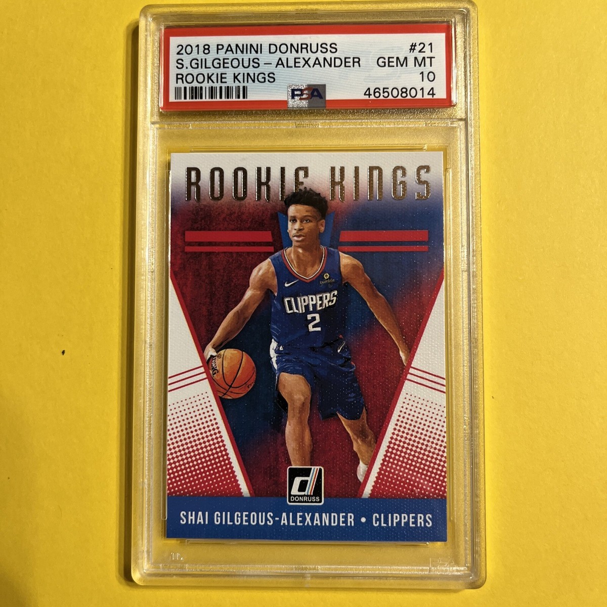 2018 Shai Gilgeous Alexander Donruss Rookie Kings 21 PSA 10