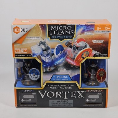HEXBUG Micro Titans RC Brawler Bots Vortex Battle Strategy Kit 2 Spinning Robots