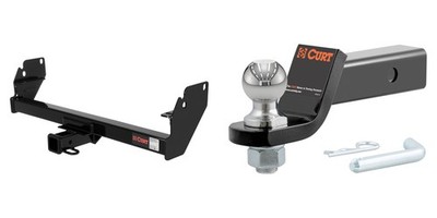 CURT Trailer Hitch Tow Kit 2in Receiver, 2in Ball Mount, Pin & Clip - 13323