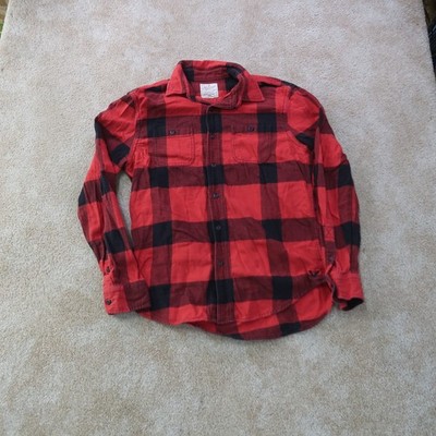 American Eagle Flannel Long Sleeve Button Front Shirt Men's medium red plaid