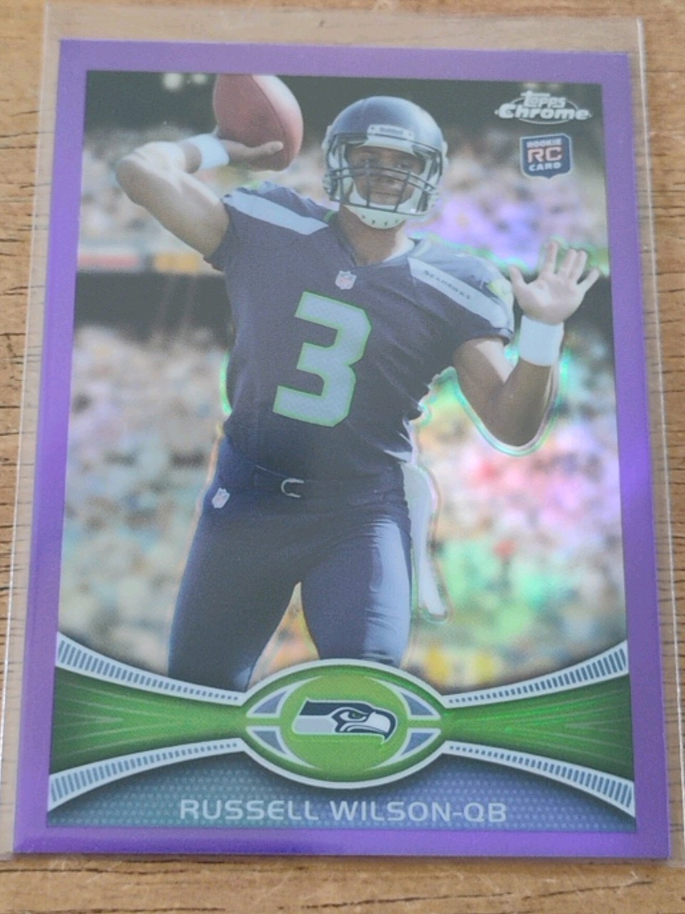 2012 Topps Chrome - Russell Wilson #40 Purple Refractor /499 (RC)