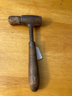 Antique Victorian ink sand shaker possible pounce pot desk item wood handle