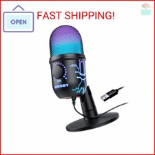 MRSDY Gaming Microphone, USB Computer Microphone for PC, Mac, PS4/5, Condenser P