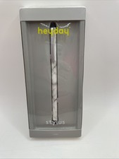 Heyday Pen-Shaped Double Tip Stylus on touchscreen devices - Gray / White Marble