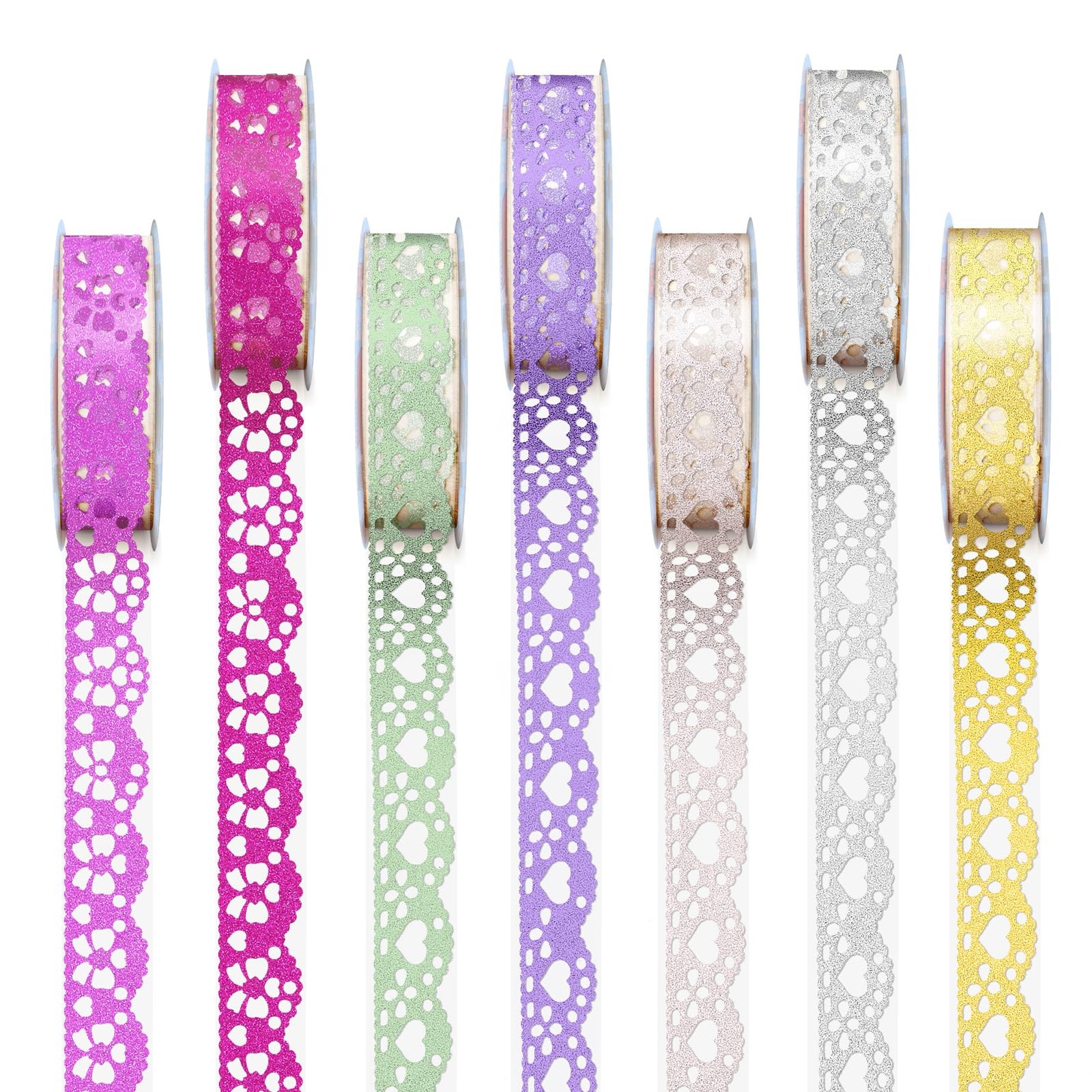 moinkerin 7 Rolls Washi Tape Decorative 1.8 * 100 cm, Seven colours