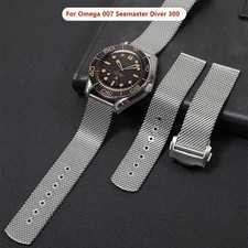 20mm Milanese Strap for Omega 007 Seamaster 300, High Quality Stainless Steel