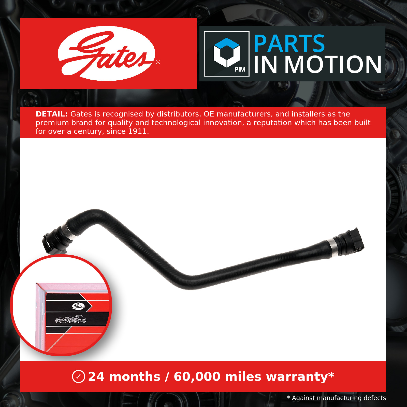 GATES-OE 02-1768 Heater Hose for BMW - Image 5