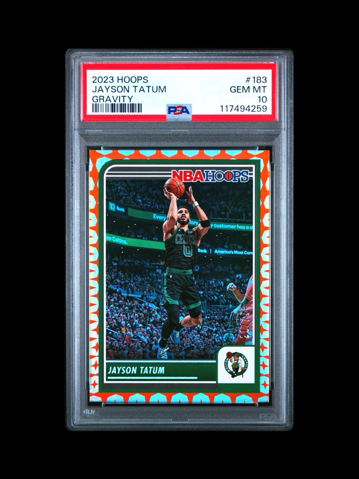 2023 Panini Hoops #183 Gravity Jayson Tatum /75 PSA 10