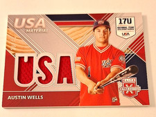 2020 Elite Extra Edition USA Materials RED #USAM-WE Austin Wells Jersey #28/49