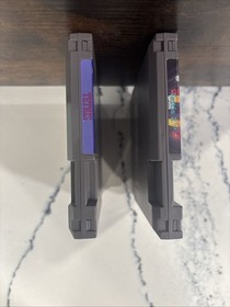 Tetris 1 and Tetris 2 Nintendo NES Puzzle Game Cartridges & Nintendo Hard Cases