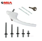 Mila uPVC Universal Window Handle Inline Locking Double Glazing Replacement Whit