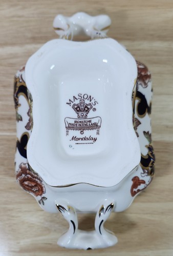 Mason's MANDALAY-Blue Sauce Tureen + Underplate/Ladel/Lid -Lovely Set-Exc. Cond - Picture 3 of 22