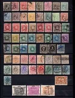 Lot alte Briefmarken Spanien vor 1900 überwiegend
