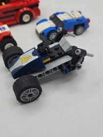LEGO City 60007 High speed Chase Red Car INCOMPLETE as Well As 3 Others Car Lot 