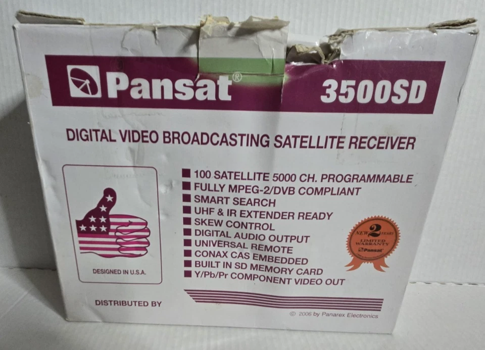 *NUEVO en CAJA* PANSAT 3500SD Receptor Satelital de Transmisión de Video Digital Foto 4 de 4