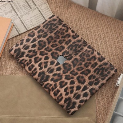 Unbridled Leopard PU Leather Cover For Macbook Neo 13'' M5 Air 15 Pro 14 16 12 in
