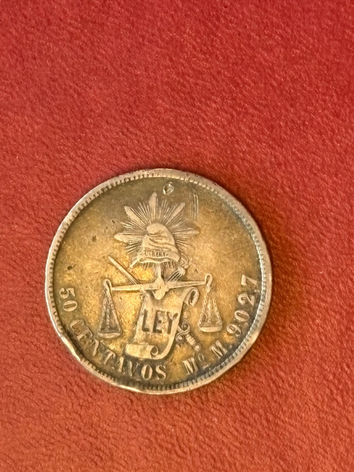 1887 Mo Mexico 50 Centavos Silver — Final Year, Mexico City Mint, Strong Strike - Image 4 of 4