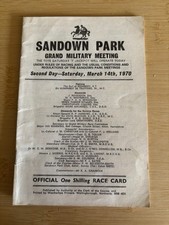 Grand Military Meeting, Second Day Run At Sandown Park 14/3/1970 Race Card