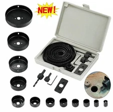 US 16 Set Hole Saw Cutter Set 3/4" - 5" Wood Plastic Sheet Metal Drill Bit Kit