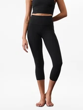 Sale! athleta - Salutation Stash High Rise Capri, Black Free Shipping