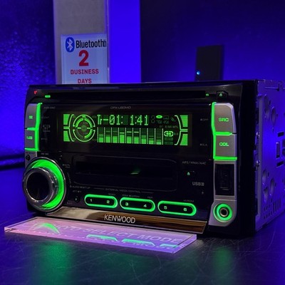 Kenwood DPX-U60MD 2DIN CD MD AUX USB Car Audio Added Bluetooth