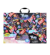 Crayola Trolls Inspiration Kids Art Case 110+ Pcs: Crayons, Pencils, Markers,etc